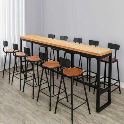 China Thickness 16mm Bar Table Stool Set Melamine Board Bar Height Dining Set for sale
