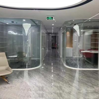 China Curved Office Partition Walls Portable White Color Customized Size for sale