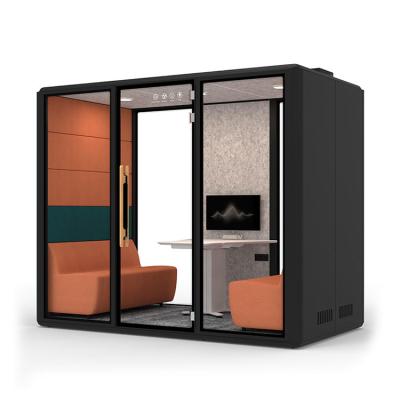 China 81.6 Inch Glass Soundproof Phone Booth Room 2300HMM Eco Friendly for sale