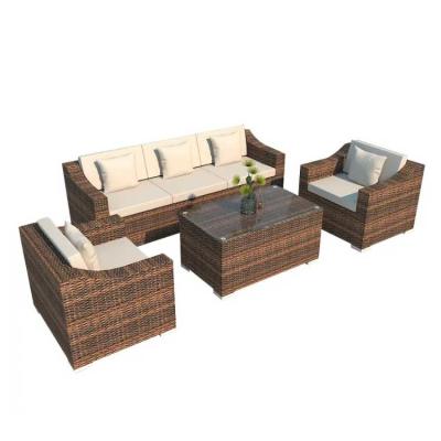 China Juego de sofás de esquina para exteriores de 1,6 m Sofá seccional Muebles de jardín en venta