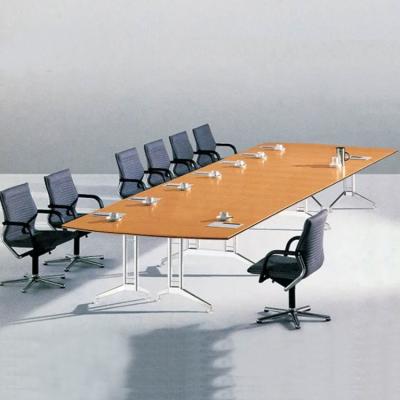 China 10 Person Wooden Office Conference Table Meeting Table Metallic In Boardroom for sale