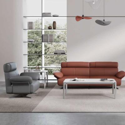 China Sofá reclinable de cuero individual iso personalizado, sala de estar de dos plazas en venta