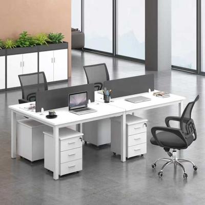 China 4 Person Office Workstation Desks 25mm Open Space Scratch Resistant for sale