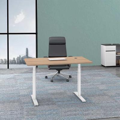 China Automatic Lifting Office Height Adjustable Desk Wooden Electric Standing Lift Desk for sale