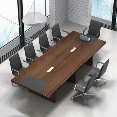 China Classic Paint Surface Large Conference Long Table 12 People Meeting Desk for sale