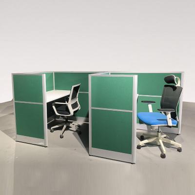 China Green Aluminum Computer Office Partition Workstation Computer Desk for sale