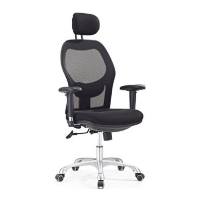 China Cadeira de trabalho de malha preta ergonômica Cadeira giratória de escritório para sala de reuniões à venda
