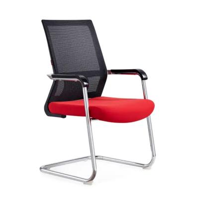 China Red Ergonomic Mesh Arched Feet Guest Manager Office Chair For Office for sale