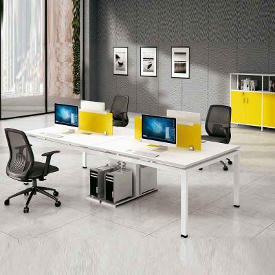 China White 4 Person Office Cubicle Workstation Staff Open Workstation for sale