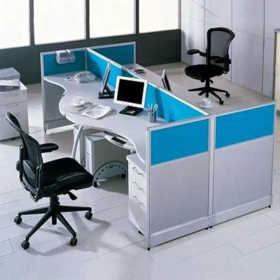 China Azul 2 4 6 Pessoas Arco de escritório Estação de trabalho Mesa Mobiliário de escritório à venda