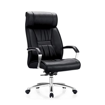 China Black Executive Office Chair Rolling Swivel PU Leather Chair Te koop