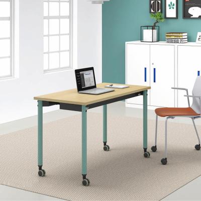 China Foldable Training Room Desk Stackable Meeting Room Tables With Wheels for sale
