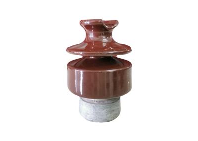 China IEC Standard Brown Pin Type Porcelain Insulator With Hardwares for sale