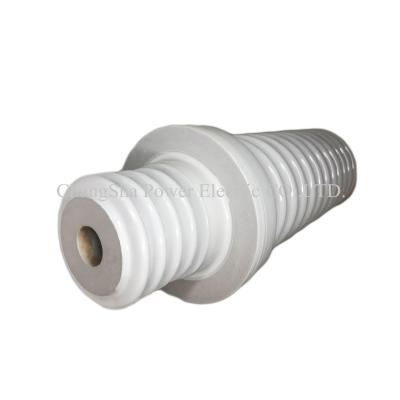 China IEC 25.8kv White Glazed Gas Insulated Porcelain Bushing for sale