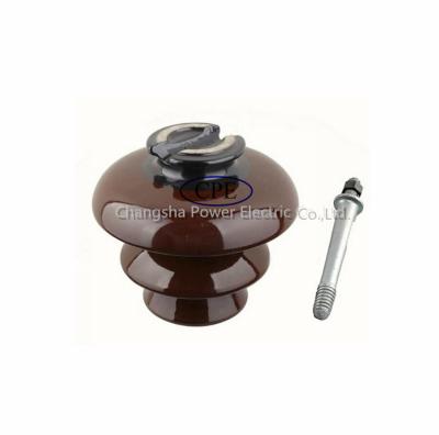 China 11kv Semi Pin Type Porcelain Insulator Oem Available Brown Color for sale