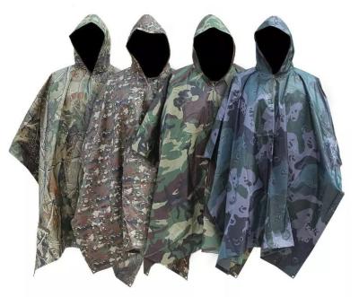 China Rain Puncho Tactical Outdoor Gear Polyester Army Poncho Raincoat for sale