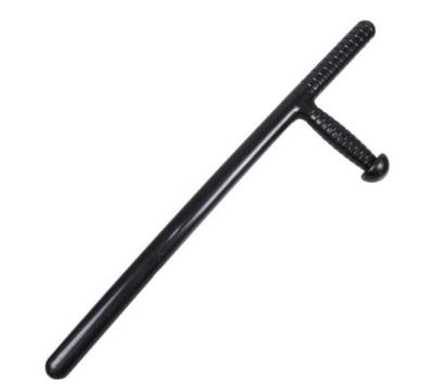 China NIj standard Police baton T Type Anti Riot Baton PC ABS Black Color 60cm With Holder for sale