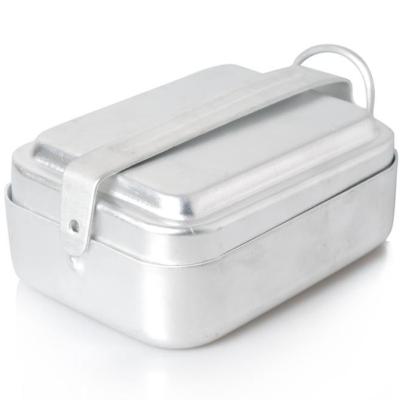 China Tactical outdoor gear Aluminum Mess Tin Food Grade Tactical Outdoor Gear BPA Free With Cover for sale