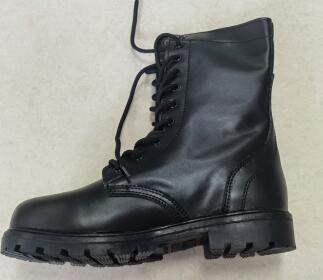 China Lightweight Tactical Black Leather Police Boots Anti Slip for sale