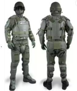 China Army Green Full Body Riot Suit Polyethylene Foam Lining Riot Control Suit for sale