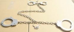 China Anti Riot Carbon Steel Leg Cuffs With Keys for sale