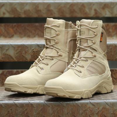 China Army Leather Brown Dessert Combat Military Boots Tactical for sale