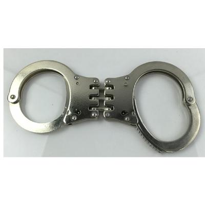 China Snap Shackles Stainless Steel Hand Cuffs Police Use Silver Black for sale