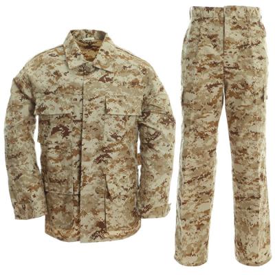 China Men's BDU Rip Stop Trouser+Jacket EDC Tactical Combat Pants Military Uniform With Desert Digital Camouflage for sale