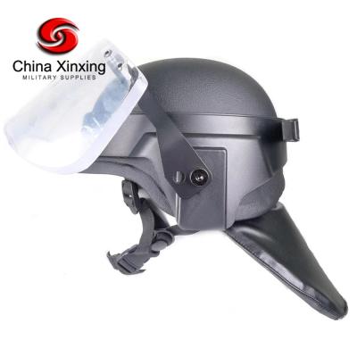 China NIJ IIIA Army Police Bulletproof Equipment Glass Ballistic Visor Face Shield for sale