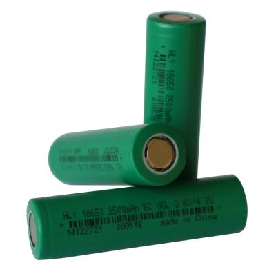 China Rechargeable Lithium 2500mah 18650 Battery Cells For Energy Storage for sale