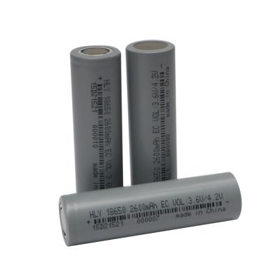 China Long Cycle Life HLY Lithium Ion 3.7V Battery 18650 2600mAh For Electric Shaver for sale