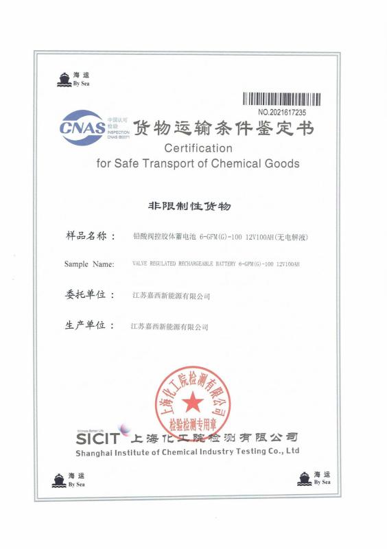 SAFETY SHIPPING - Jiangsu CASI Solar Co., Ltd.