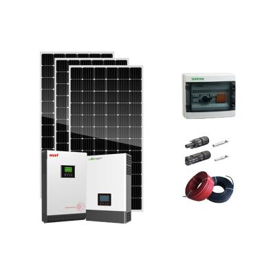 China Complete 48vdc Solar Power 3000 Watts 220vac Off Grid Power Systems for sale