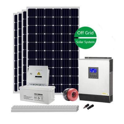 China 220V 5000 Watt Solar Power System 220vac Off Grid Solar Power System For House for sale