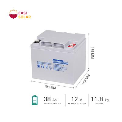 China 11.8kg Deep Cycle Gel Battery Valve Regulated Sealed 38Ah for sale