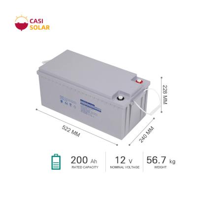 China Full Capacity Deep Cycle Gel Battery 12v 200ah LCPC for sale