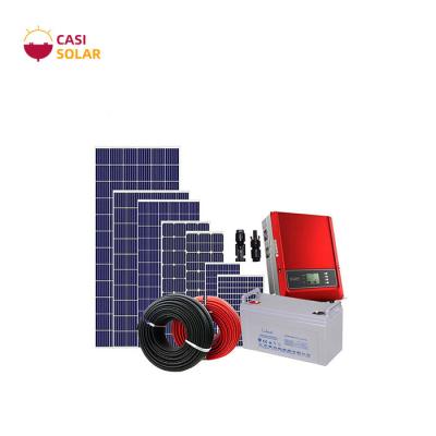 China Tierra solar híbrida del tejado de la batería 220VAC del sistema eléctrico 48VDC en venta