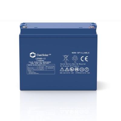 China 12V 80Ah AGM Deep Cycle Gel Battery Telecommunication Solar Storage Batteries for sale
