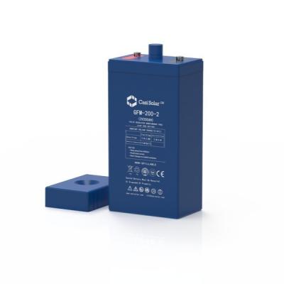 中国 純粋なAgm太陽深い周期のゲル電池200ahは2ボルト十分に密封した 販売のため