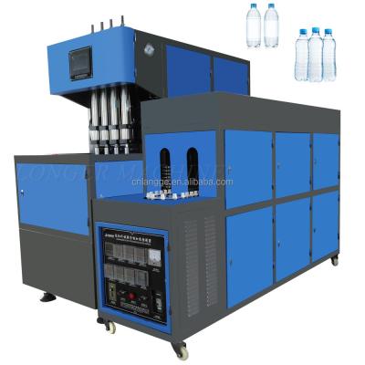 China Design 4 Cavity Semi Automatic PET Bottle Blower for 500ML Small Plastic Bottle Making for sale