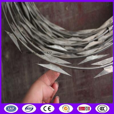 China High Security Stainless Steel 316 cbt-65 outside coil diameter 450 mm , 600mm , 900mm  razor barbed wire  for ship usage for sale