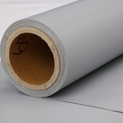 China 500-600g PVC Coated Tarpaulin Fabric Transportation Fabric Waterproof And Dust Proof Door Curtain Gray for sale