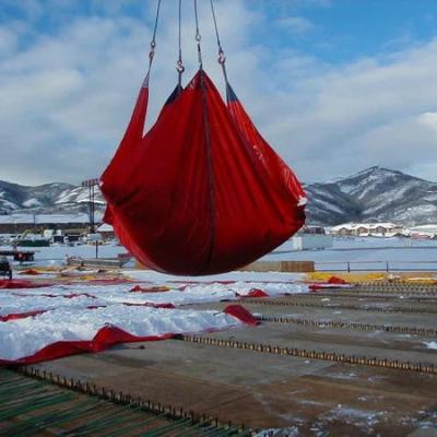 China Ice Tarpaulin Canvas Construction Heavy Duty PVC Removal Snow Lifting Tarp for sale