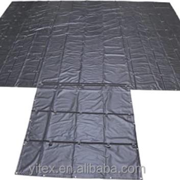 China 20x27ft PVC Tarpaulin Fabric Heavy Duty Vinyl Coated Fabric Flatbed Steel Lumber Tarps for sale