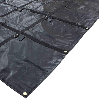 China Custom PVC Coated Fabric Flatbed Blue Steel Tarps PVC Tarpaulin Sheet for sale