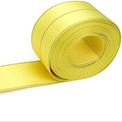 China 100mm 4inch Webbing Strap 16200lbs Heavy Duty Flatbed Polyester Winch Strap With Metal Flat Hook for sale