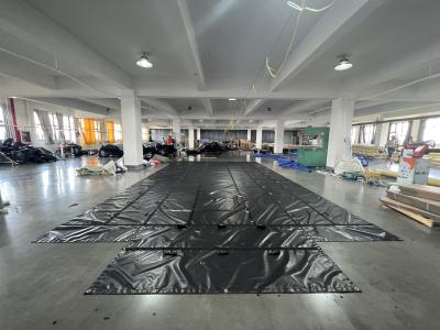 China Waterproof PVC Tarpaulin Fabric For Flatbed Truck Lumber Tarps 16x27 4x8ft for sale