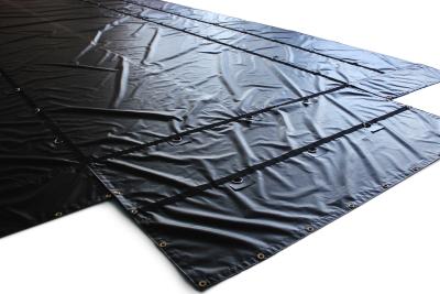 China Blue Steel Tarps With PVC Coated Fabric For Custom Flatbed Te koop