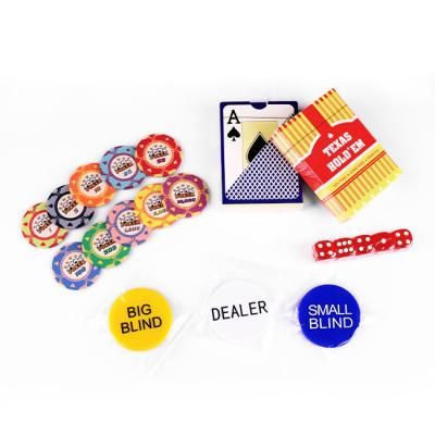 China Professional Texas Holdem Poker Chip Set 500 Piece / 300 Piece Printed for sale