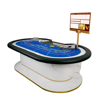 China Professional Casino Poker Table Marble Baccarat Game Poker Table for sale